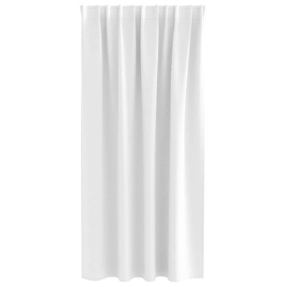 Blackout Curtains with Rings 2 pcs Bright White 175 x 140 cm