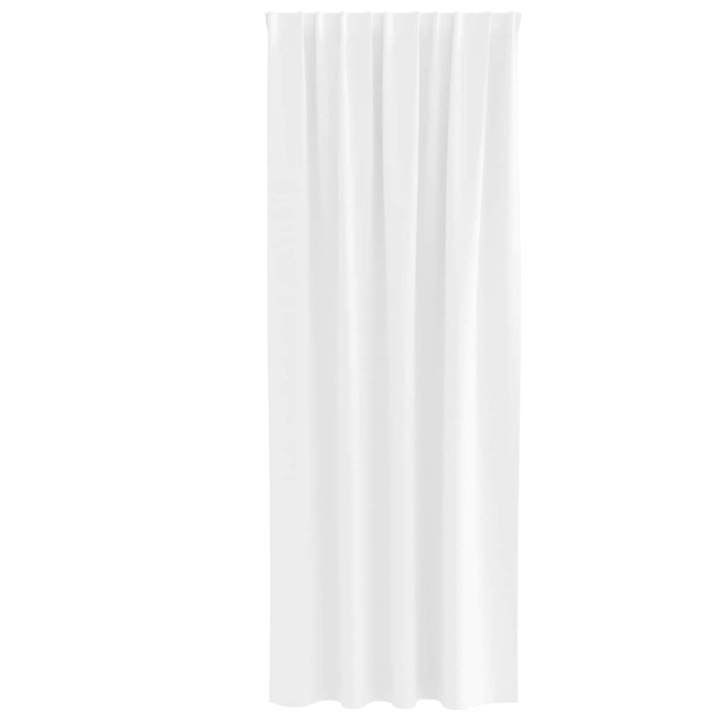 Blackout Curtains with Rings 2 pcs Bright White 260 x 140 cm