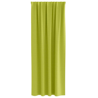 Blackout Curtains with Rings 2 pcs Green 225 x 140 cm Polyester