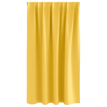 Blackout Curtains with Rings 2 pcs Mustard Yellow 140 x 140 cm