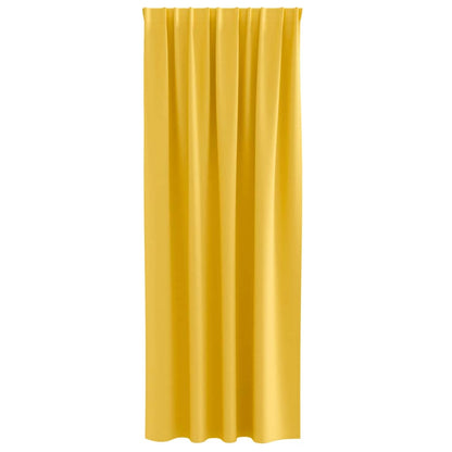Blackout Curtains with Rings 2 pcs Mustard Yellow 225 x 140 cm