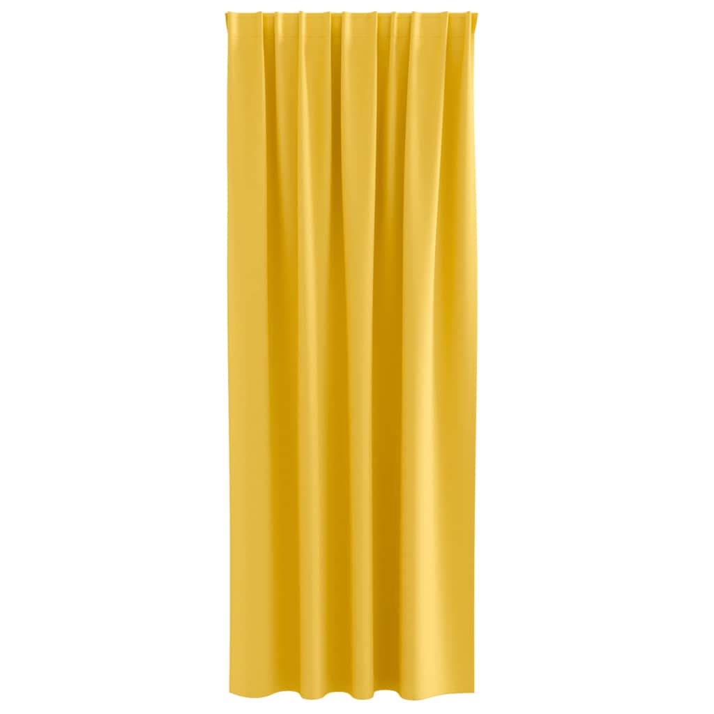 Blackout Curtains with Rings 2 pcs Mustard Yellow 260 x 140 cm