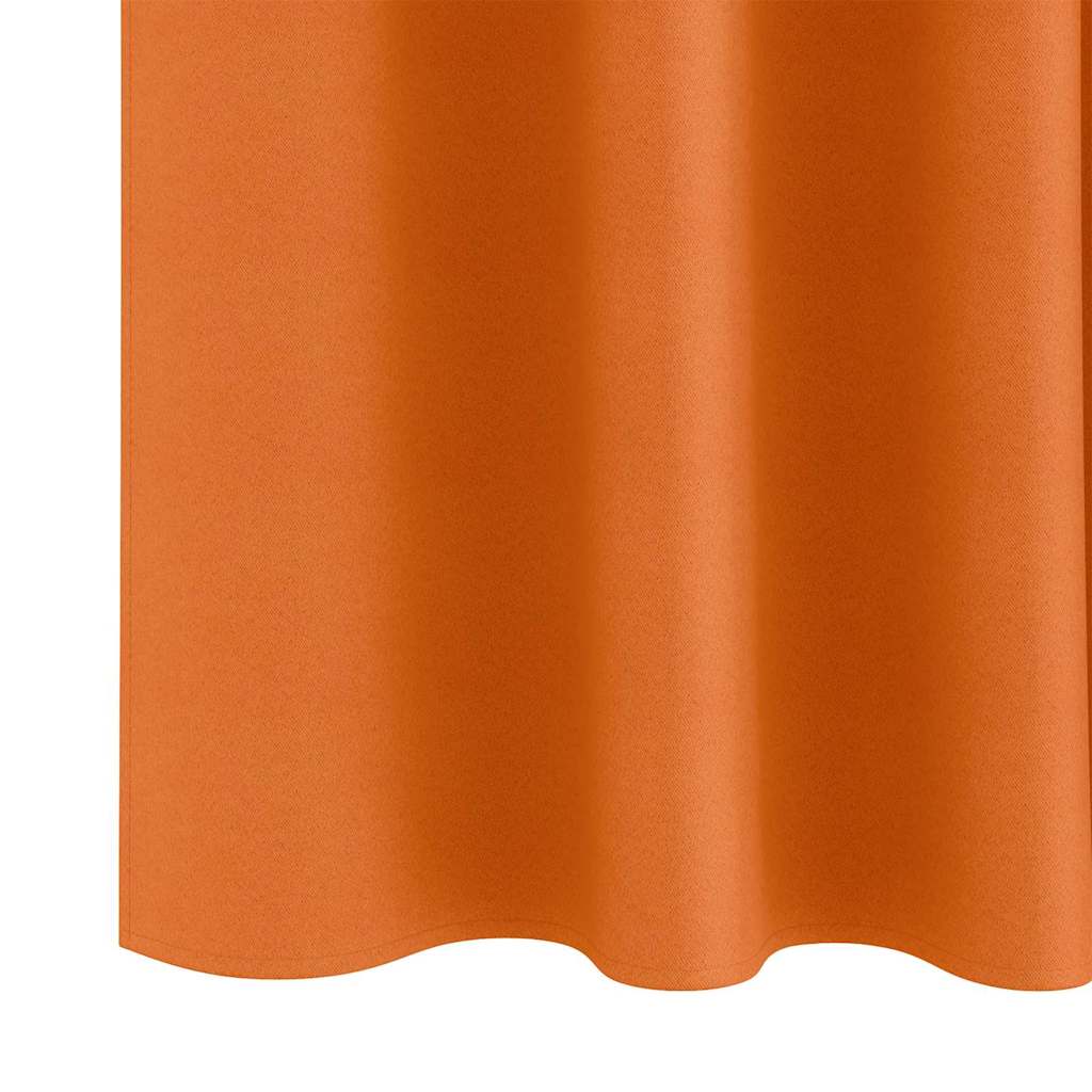 Blackout Curtains with Rings 2 pcs Bright Orange 140 x 140 cm