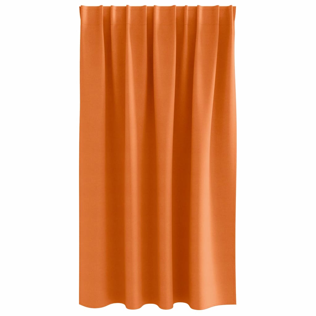 Blackout Curtains with Rings 2 pcs Bright Orange 140 x 140 cm