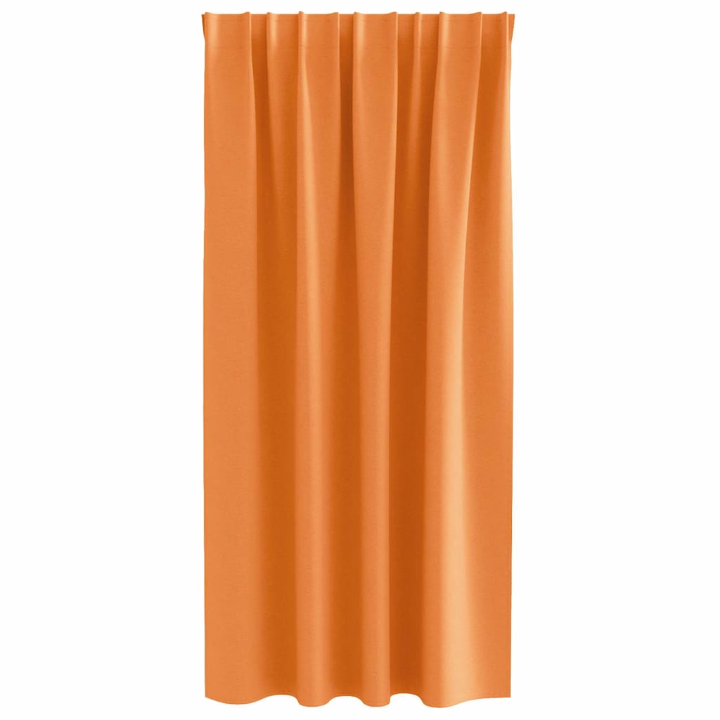 Blackout Curtains with Rings 2 pcs Orange 175 x 140 cm
