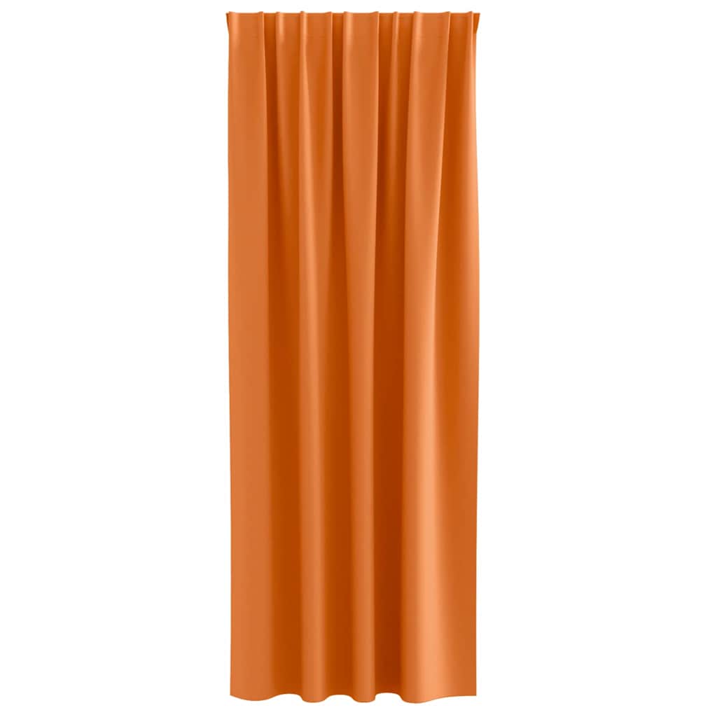 Blackout Curtains with Rings 2 pcs Bright Orange 225 x 140 cm