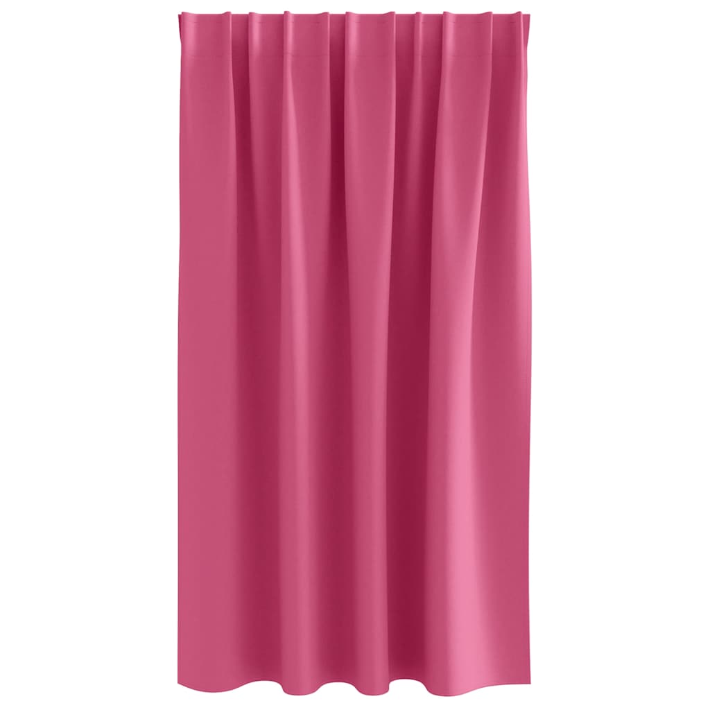 Blackout Curtains with Rings 2 pcs Bright Pink 140 x 140 cm