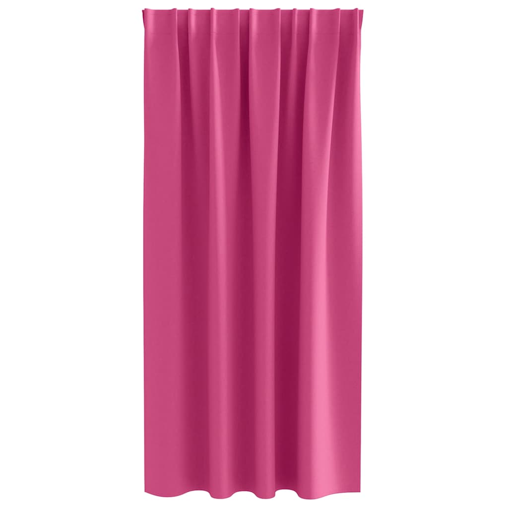 Blackout Curtains with Rings 2 pcs Bright Pink 175 x 140 cm
