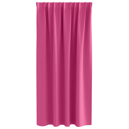 Blackout Curtains with Rings 2 pcs Bright Pink 175 x 140 cm