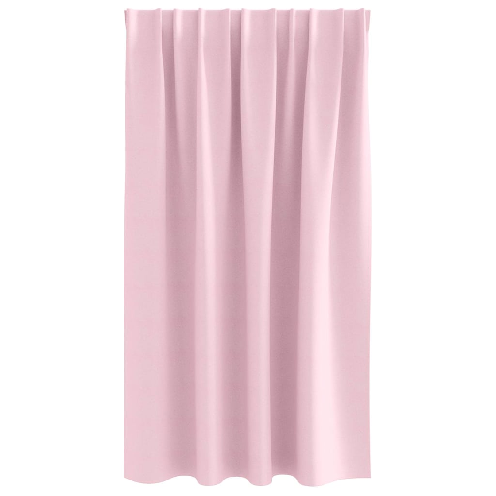 Blackout Curtains with Rings 2 pcs Baby Pink 140 x 140 cm