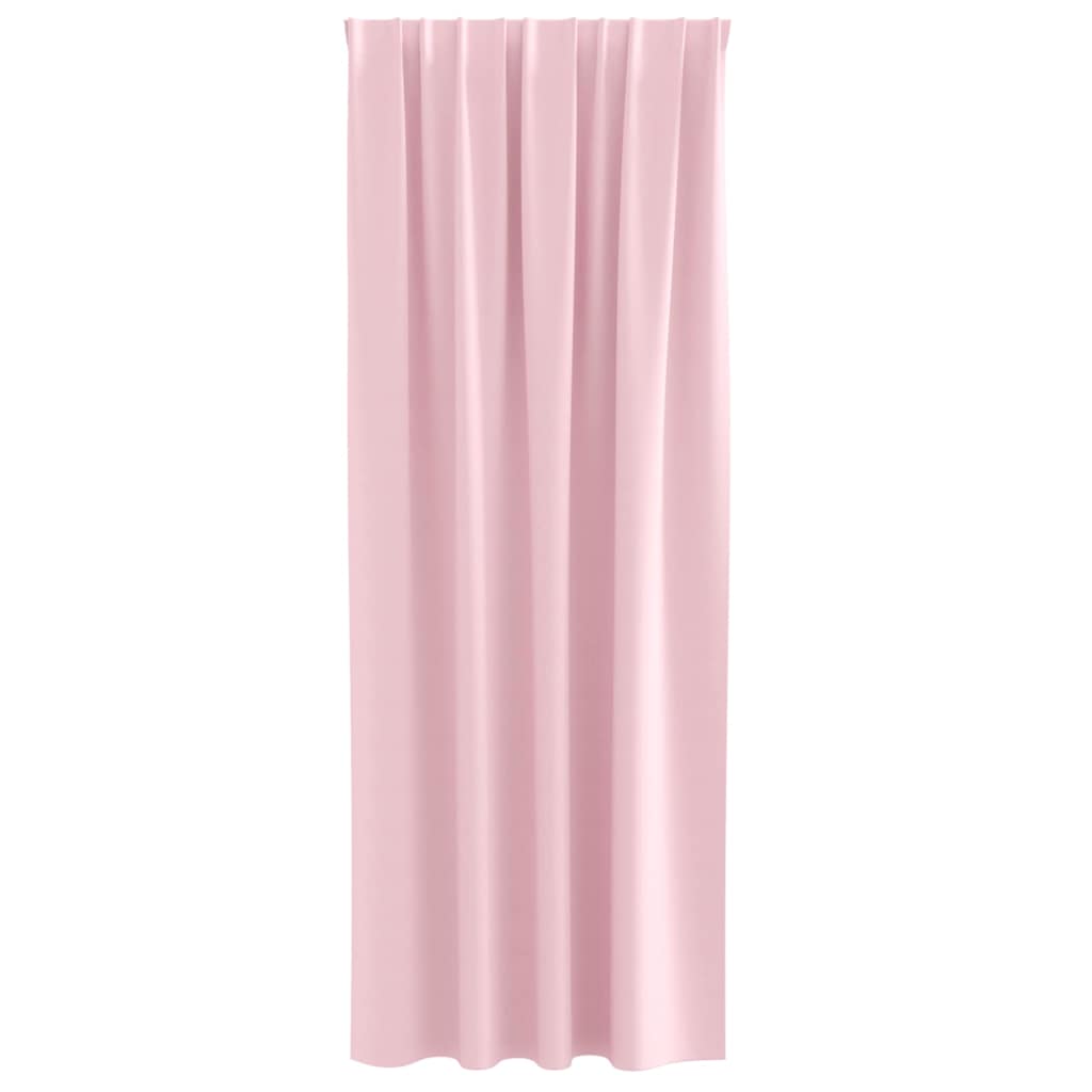 Blackout Curtains with Rings 2 pcs Baby Pink 225 x 140 cm