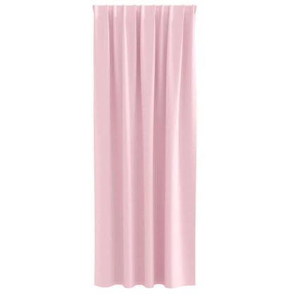 Blackout Curtains with Rings 2 pcs Baby Pink 225 x 140 cm