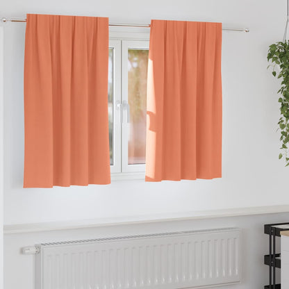 Blackout Curtains with Rings 2 pcs Terracotta 140 x 140 cm
