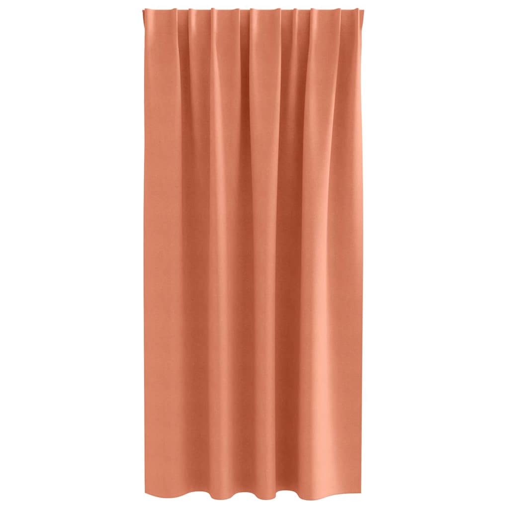 Blackout Curtains with Rings 2 pcs Terracotta 175 x 140 cm