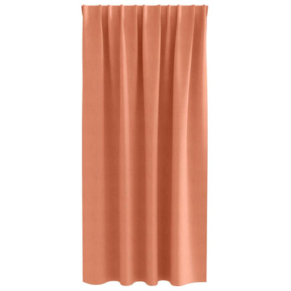 Blackout Curtains with Rings 2 pcs Terracotta 175 x 140 cm