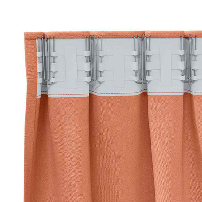 Blackout Curtains with Rings 2 pcs Terracotta 245 x 140 cm