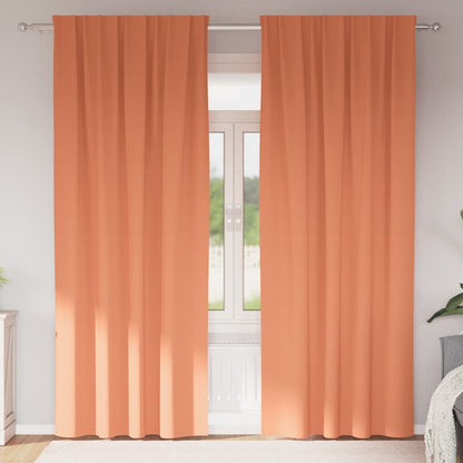 Blackout Curtains with Rings 2 pcs Terracotta 245 x 140 cm