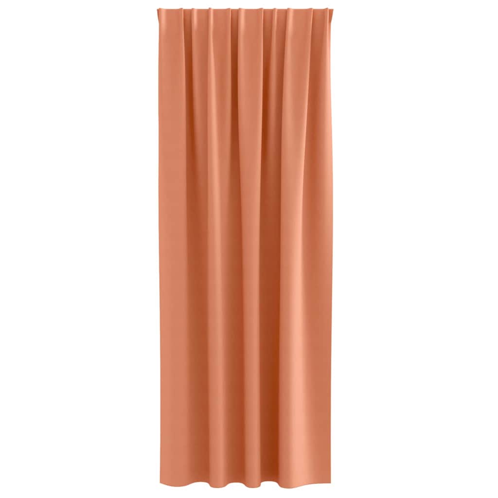 Blackout Curtains with Rings 2 pcs Terracotta 245 x 140 cm