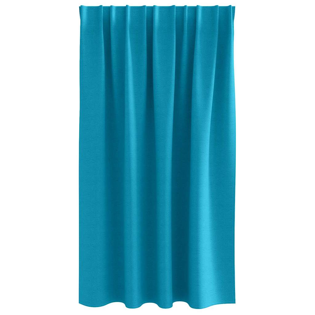 Blackout Curtains with Rings 2 pcs Turquoise 140 x 140 cm