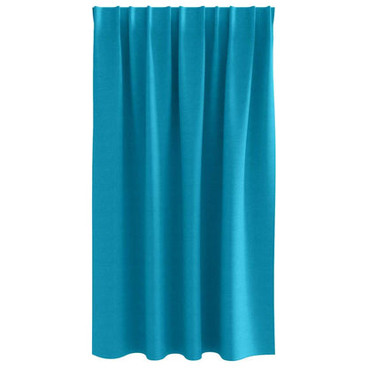 Blackout Curtains with Rings 2 pcs Turquoise 140 x 140 cm