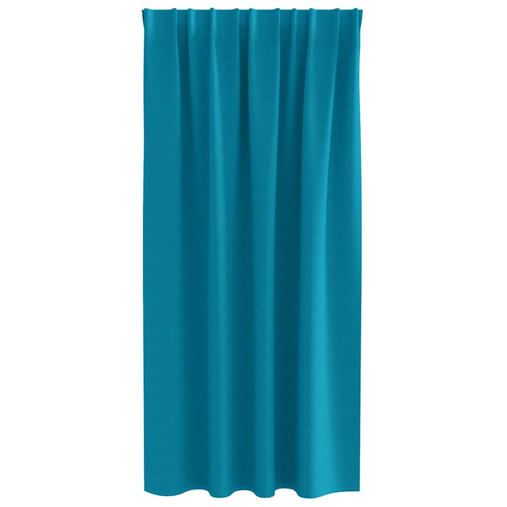 Blackout Curtains with Rings 2 pcs Turquoise 175 x 140 cm