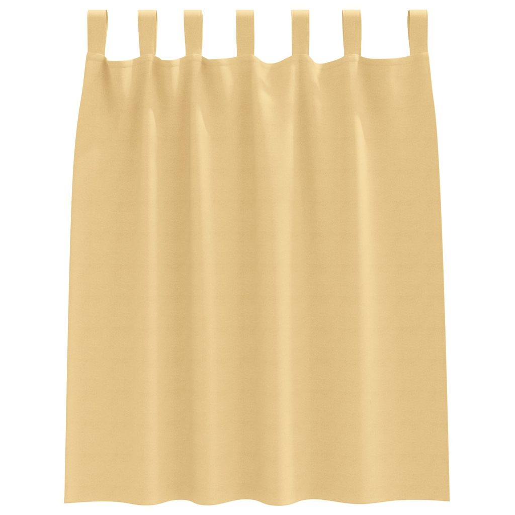 Blackout Curtains with Rings 2 pcs Beige 140 x 140 cm Polyester