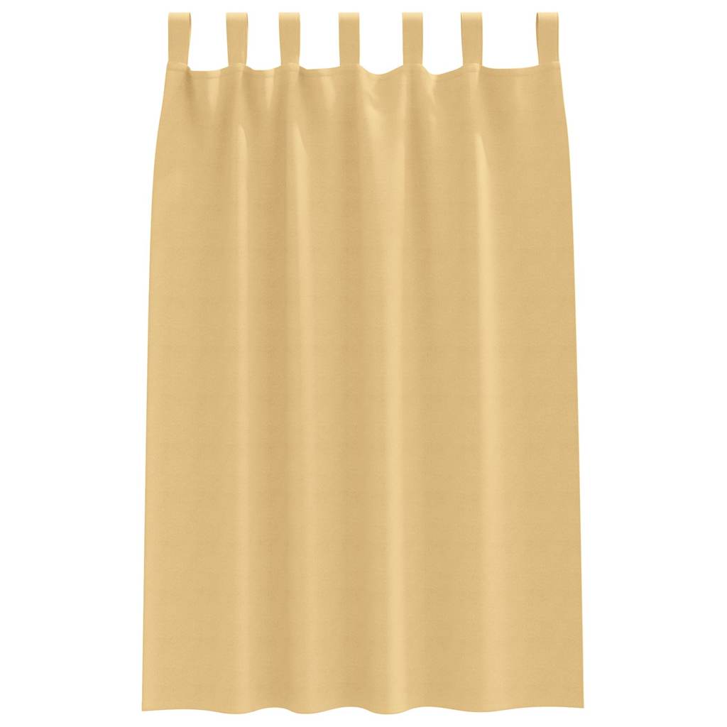 Blackout Curtains with Rings 2 pcs Beige 175 x 140 cm Polyester