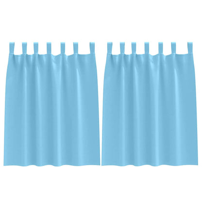 Blackout Curtains with Rings 2 pcs Light Blue 140 x 140 cm