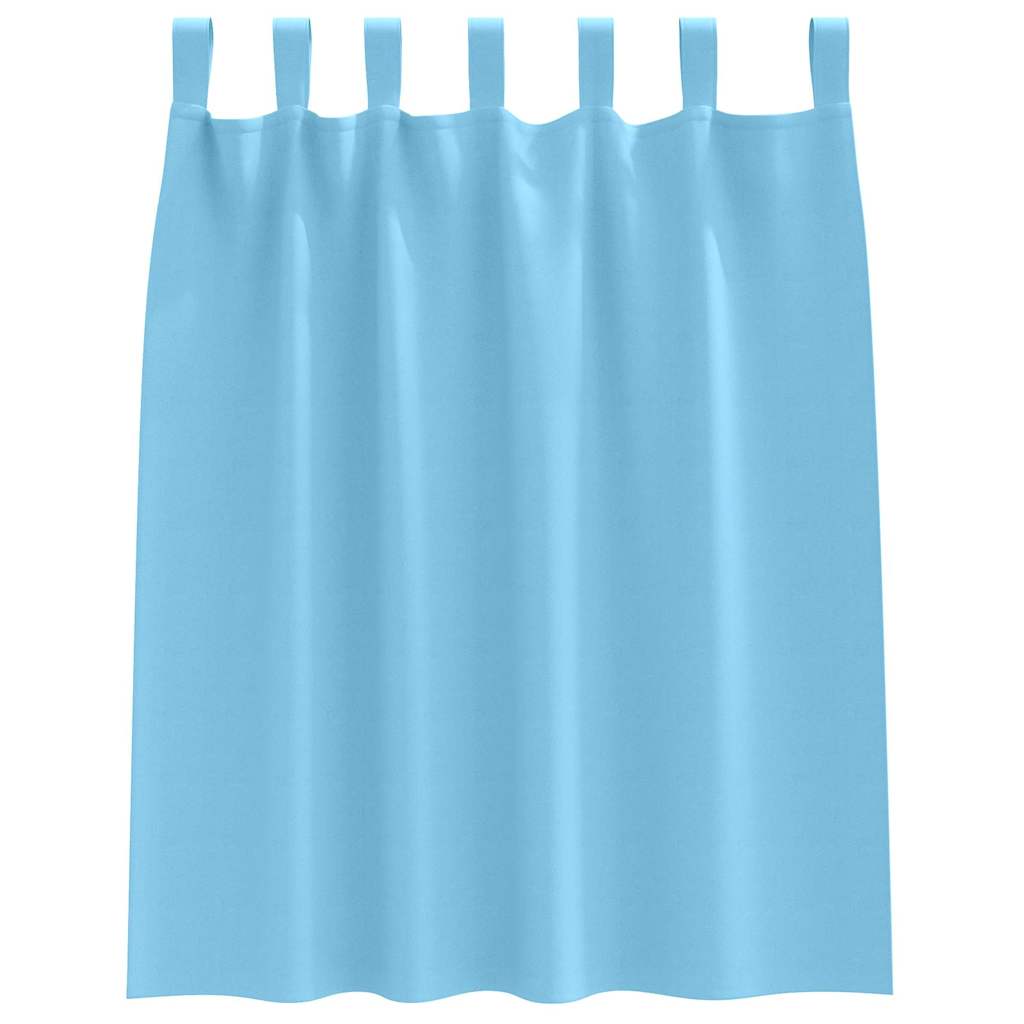 Blackout Curtains with Rings 2 pcs Light Blue 140 x 140 cm