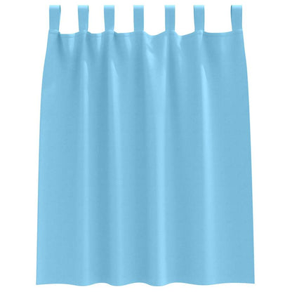 Blackout Curtains with Rings 2 pcs Light Blue 140 x 140 cm