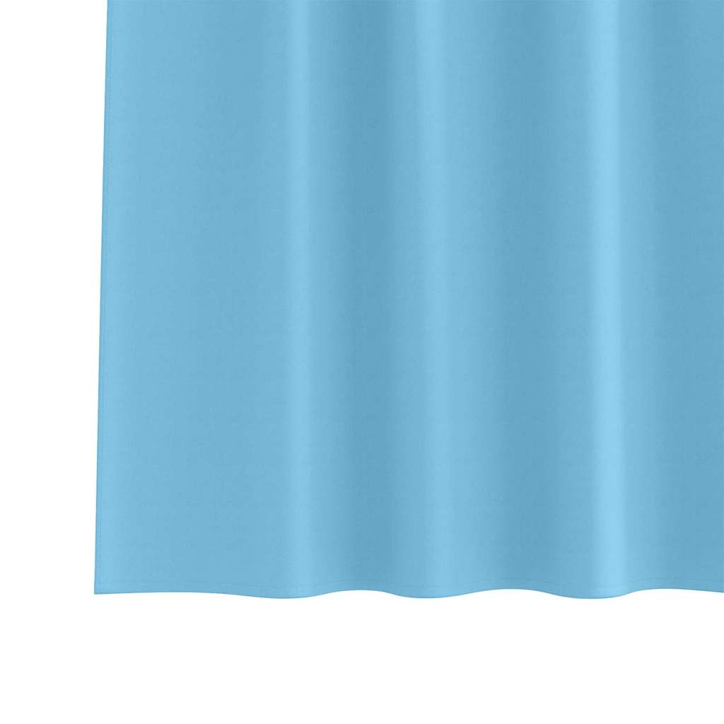 Blackout Curtains with Rings 2 pcs Light Blue 175 x 140 cm