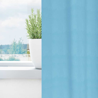 Blackout Curtains with Rings 2 pcs Light Blue 175 x 140 cm