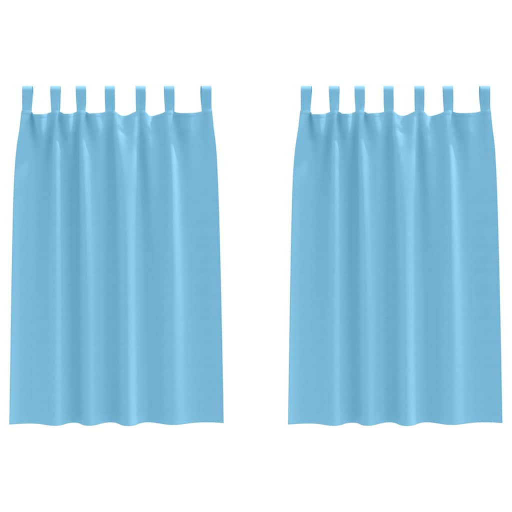 Blackout Curtains with Rings 2 pcs Light Blue 175 x 140 cm