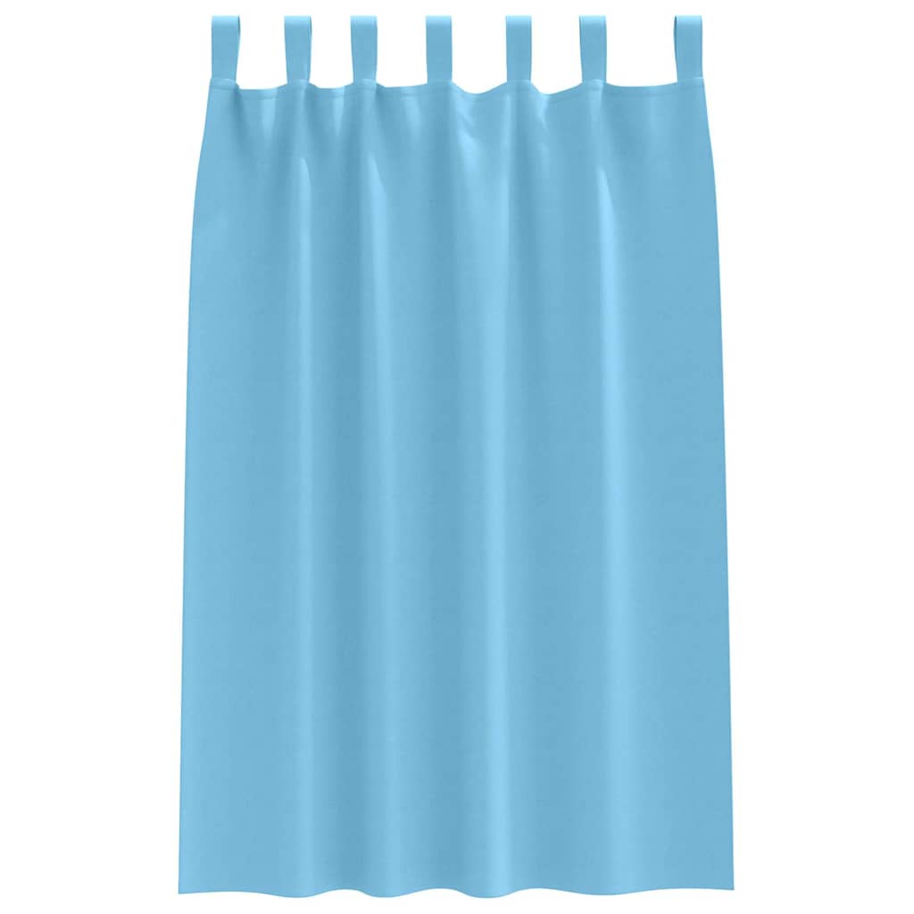 Blackout Curtains with Rings 2 pcs Light Blue 175 x 140 cm