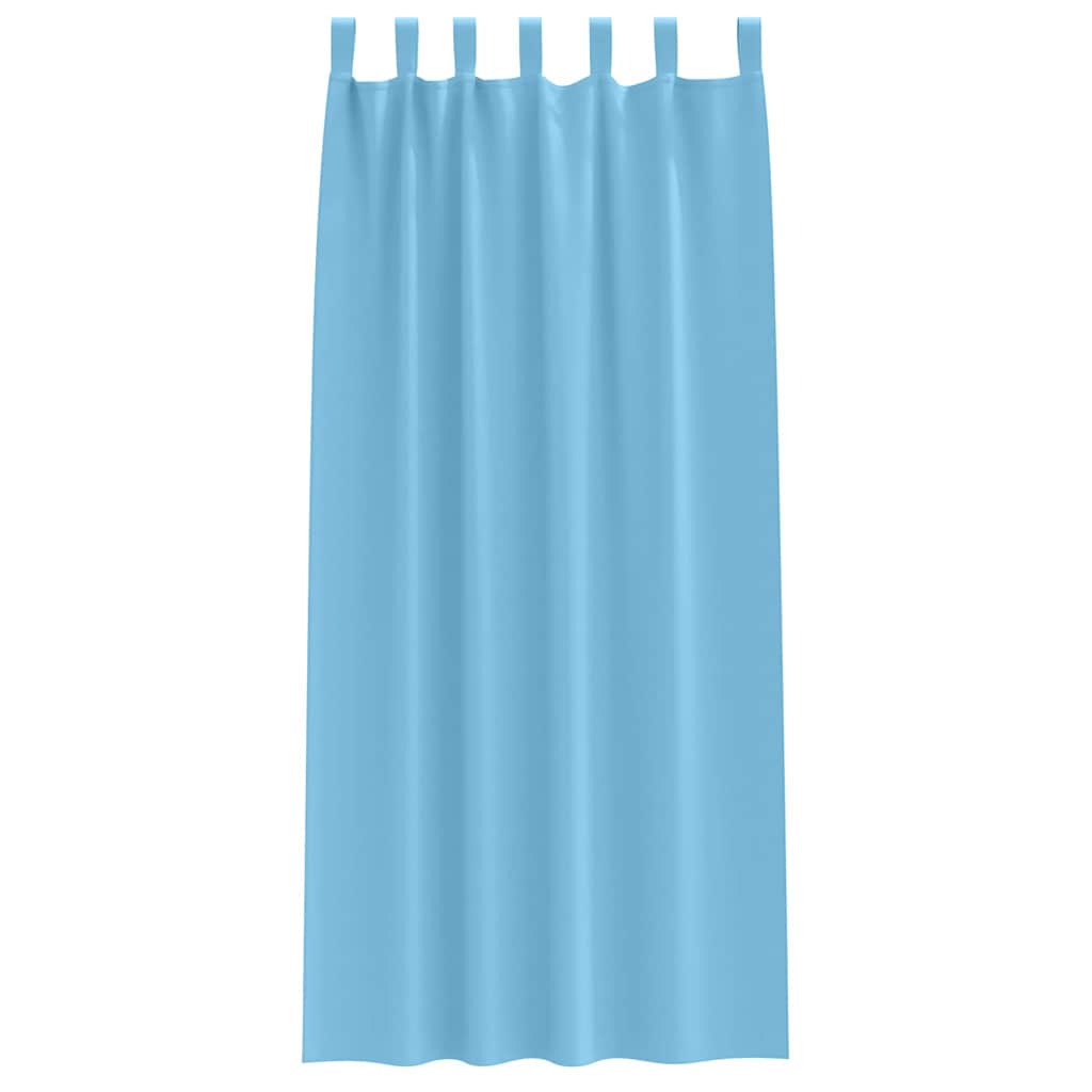 Blackout Curtains with Rings 2 pcs Light Blue 225 x 140 cm