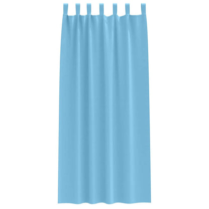 Blackout Curtains with Rings 2 pcs Light Blue 260 x 140 cm