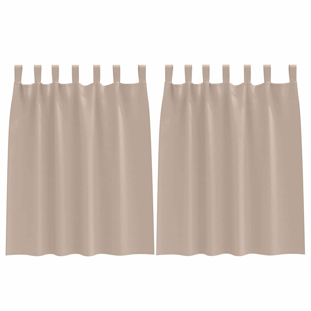 Blackout Curtains with Rings 2 pcs Taupe 140 x 140 cm Polyester