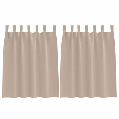 Blackout Curtains with Rings 2 pcs Taupe 140 x 140 cm Polyester
