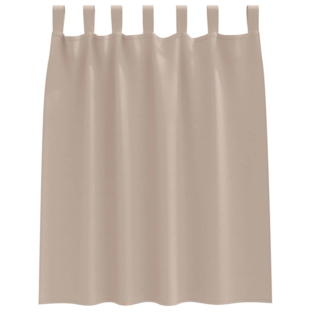 Blackout Curtains with Rings 2 pcs Taupe 140 x 140 cm Polyester