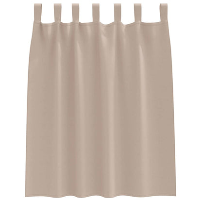Blackout Curtains with Rings 2 pcs Taupe 140 x 140 cm Polyester