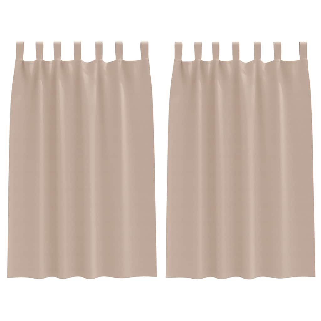 Blackout Curtains with Rings 2 pcs Taupe 175 x 140 cm Polyester