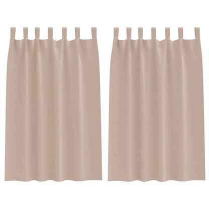 Blackout Curtains with Rings 2 pcs Taupe 175 x 140 cm Polyester