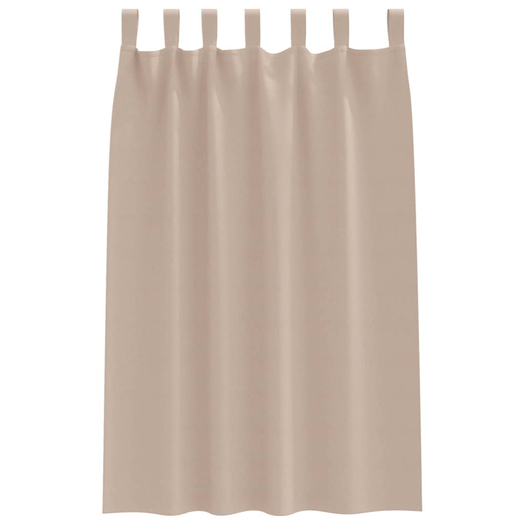 Blackout Curtains with Rings 2 pcs Taupe 175 x 140 cm Polyester