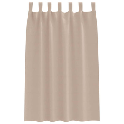 Blackout Curtains with Rings 2 pcs Taupe 175 x 140 cm Polyester