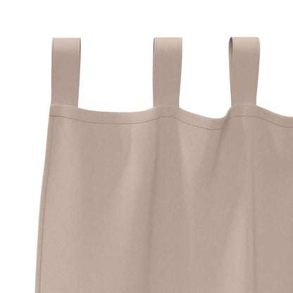 Blackout Curtains with Rings 2 pcs Taupe 245 x 140 cm Polyester