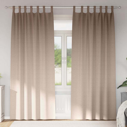 Blackout Curtains with Rings 2 pcs Taupe 245 x 140 cm Polyester
