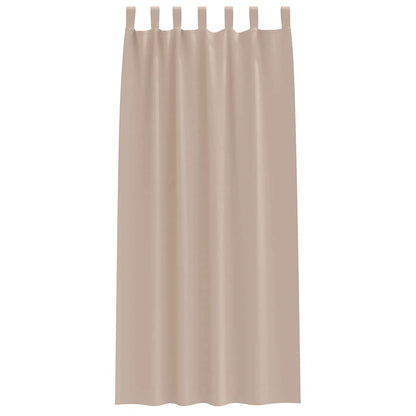Blackout Curtains with Rings 2 pcs Taupe 245 x 140 cm Polyester