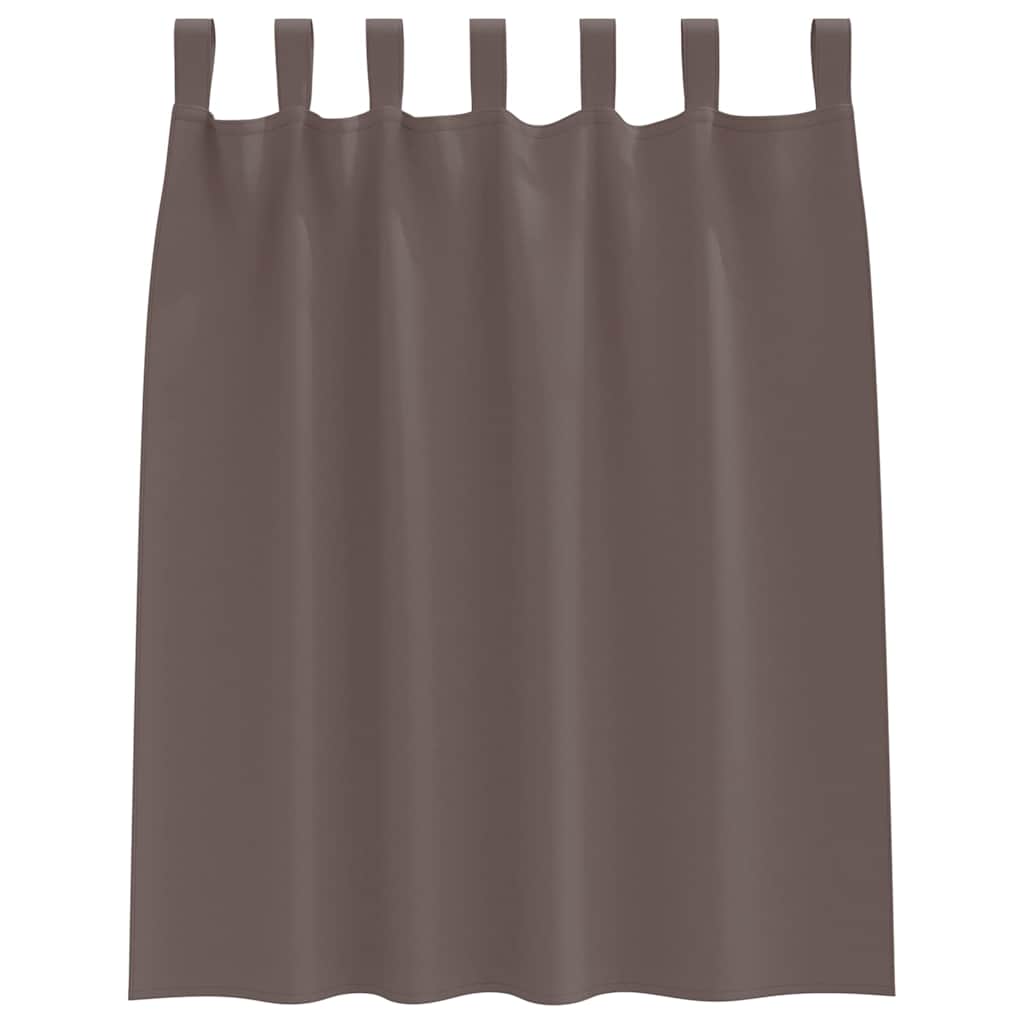 Blackout Curtains with Rings 2 pcs Dark Brown 140 x 140 cm