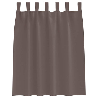 Blackout Curtains with Rings 2 pcs Dark Brown 140 x 140 cm