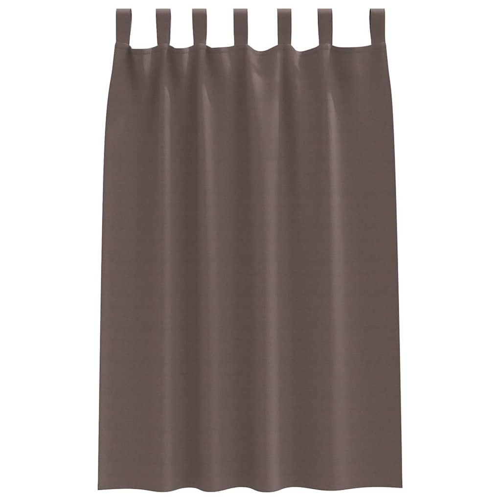 Blackout Curtains with Rings 2 pcs Dark Brown 175 x 140 cm